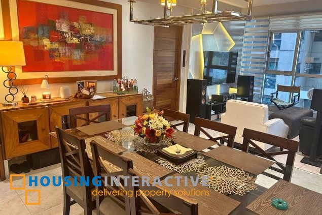 fully furnished 3br unit with parking for lease in crescent park residences
