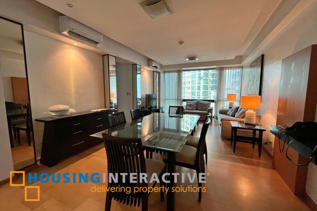 fully furnished 2br unit with parking for sale in bonifacio ridge