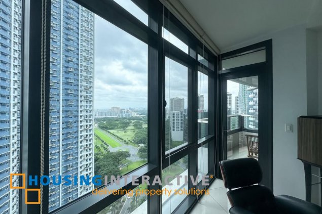 fully furnished 2br unit with balcony and parking for sale in arya residences