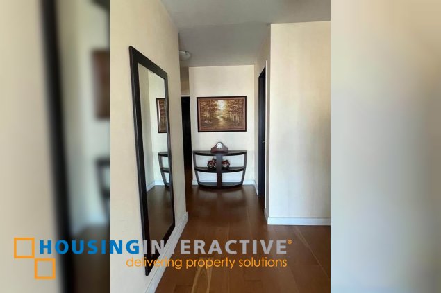 fully furnished 3br unit with balcony and parking for sale in the residences at greenbelt