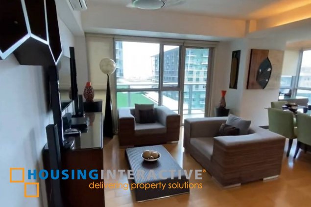 fully furnished 2br unit with parking for sale in one serendra
