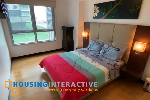 fully furnished 2br unit with parking for sale in one serendra