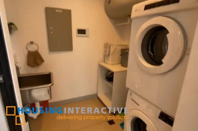 fully furnished 2br unit with parking for sale in one serendra