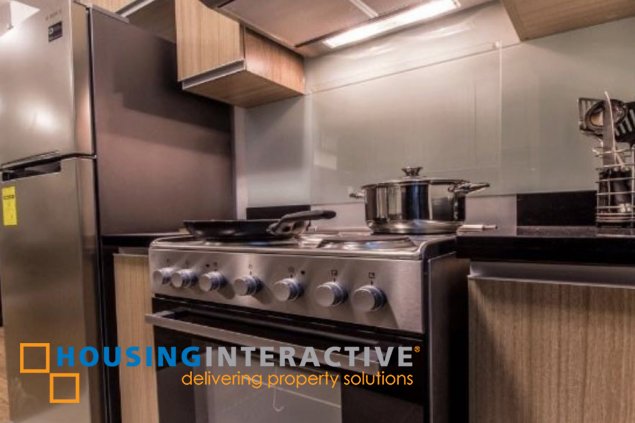 fully furnished 1br unit with balcony for lease in one maridien