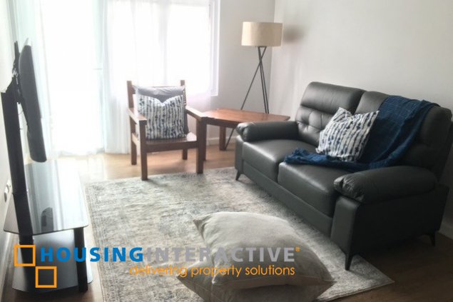 furnished 1br unit with balcony and parking for lease in two serendra