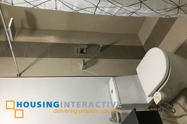 furnished 1br unit with balcony and parking for lease in two serendra