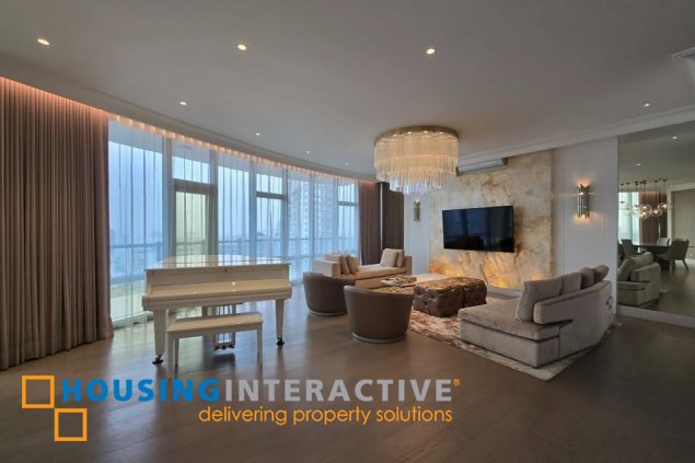 fully furnished 3br unit with parking for lease in proscenium at rockwell