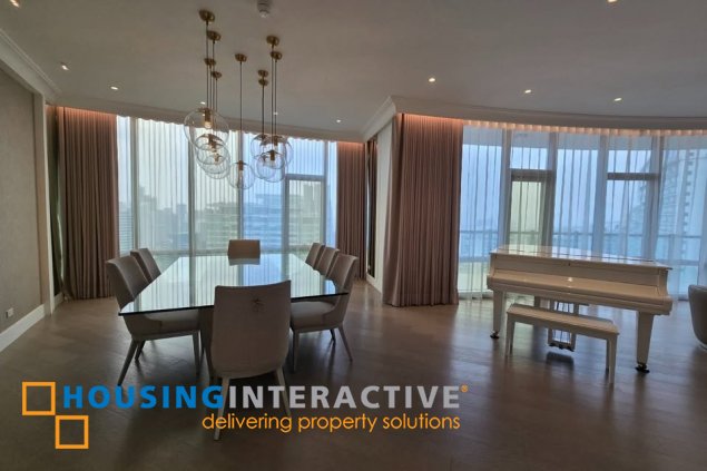 fully furnished 3br unit with parking for lease in proscenium at rockwell