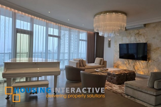 fully furnished 3br unit with parking for lease in proscenium at rockwell