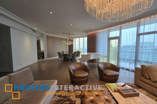 fully furnished 3br unit with parking for lease in proscenium at rockwell