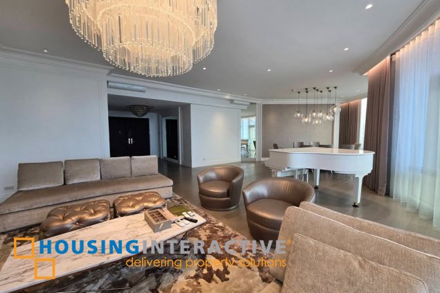 fully furnished 3br unit with parking for lease in proscenium at rockwell