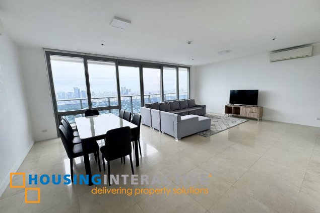 fully furnished 3br unit with balcony and parking for lease in the suites