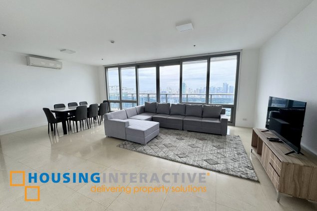 fully furnished 3br unit with balcony and parking for lease in the suites