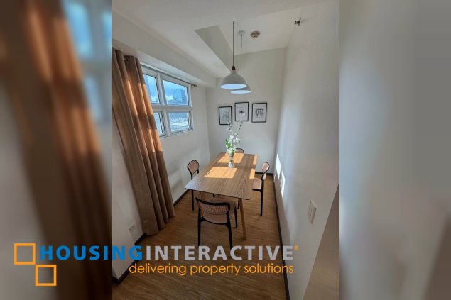 fully furnished 2br unit with balcony and parking for lease in two serendra