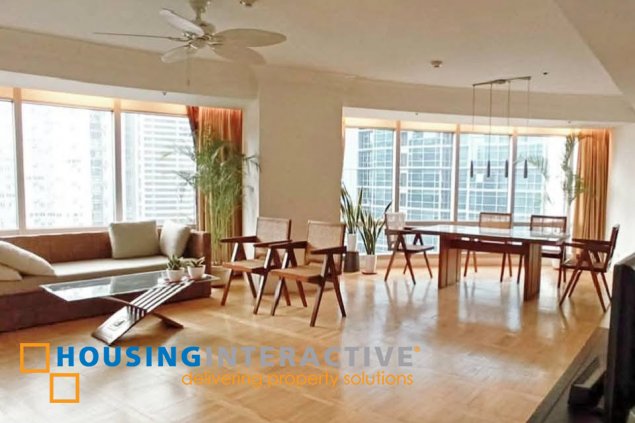 fully furnished 3br unit with balcony and parking for lease in one mckinley place