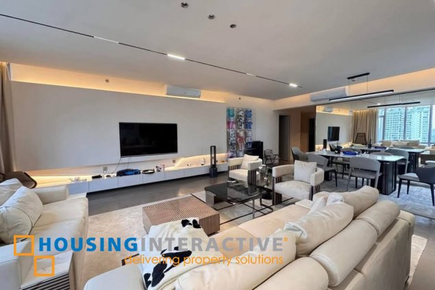 fully furnished 3br unit with parking for sale in proscenium at rockwell