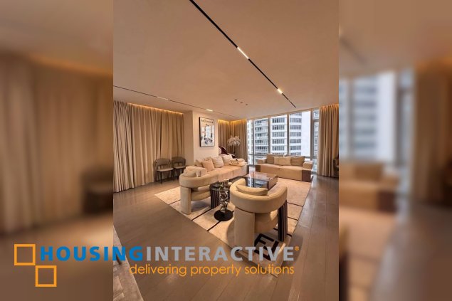 fully furnished 3br unit with parking for sale in proscenium at rockwell