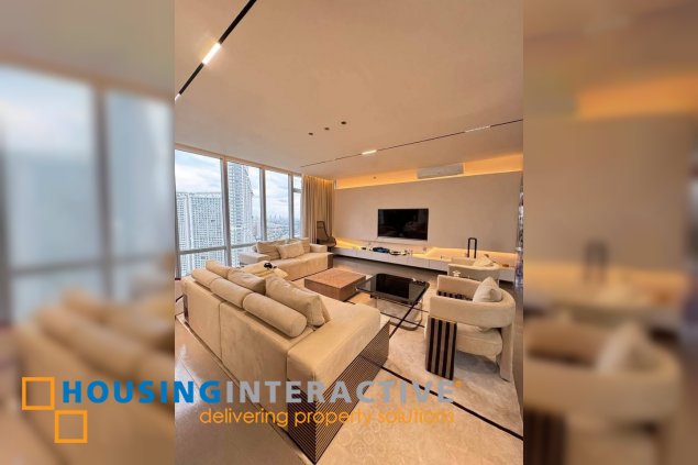 fully furnished 3br unit with parking for sale in proscenium at rockwell