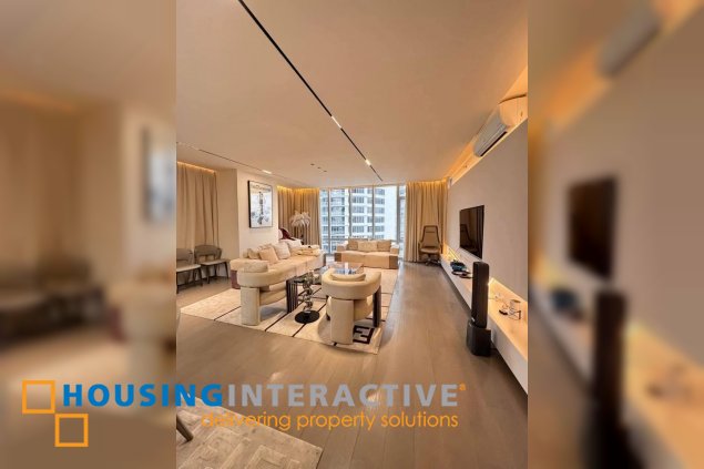 fully furnished 3br unit with parking for sale in proscenium at rockwell