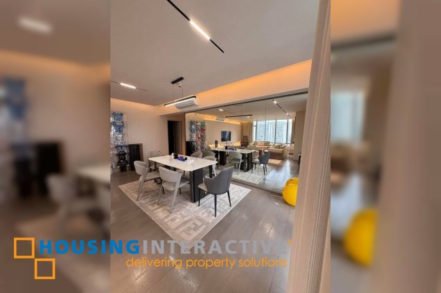 fully furnished 3br unit with parking for sale in proscenium at rockwell