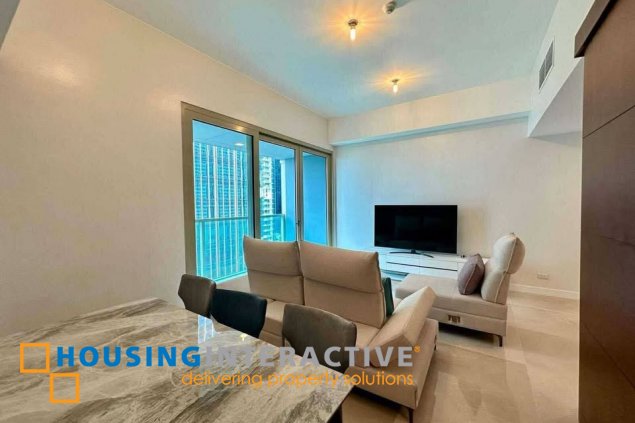 fully furnished 2br unit with balcony and parking for lease in grand hyatt residences