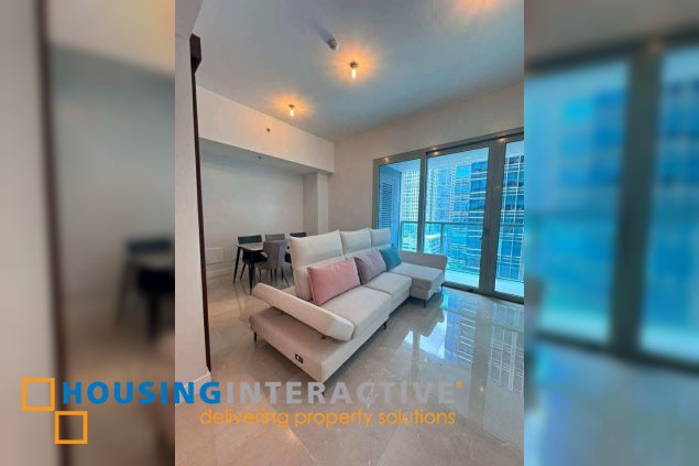 fully furnished 2br unit with balcony and parking for lease in grand hyatt residences