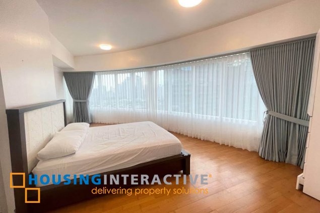 furnished 3br unit with 2 parkings for lease in one rockwell west