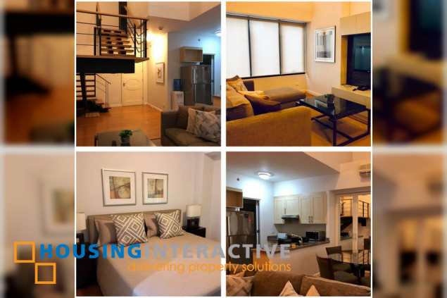 fully furnished 2br unit with balcony for lease in one rockwell