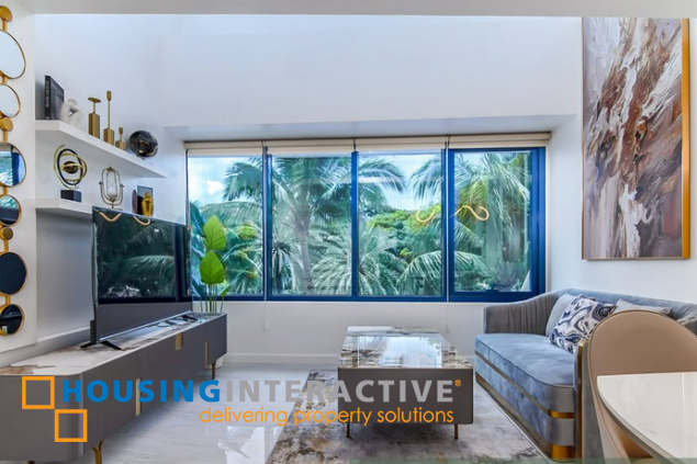 fully furnished 2br unit with parking for lease in one rockwell