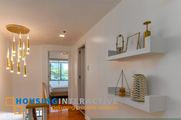 fully furnished 2br unit with parking for lease in one rockwell