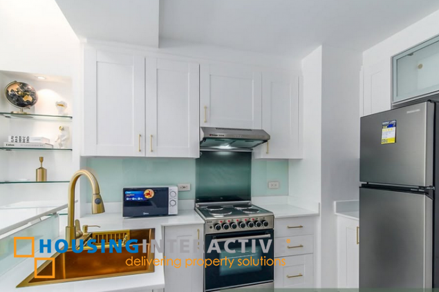 fully furnished 2br unit with parking for lease in one rockwell