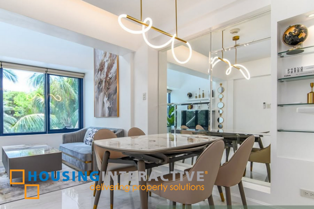 fully furnished 2br unit with parking for lease in one rockwell
