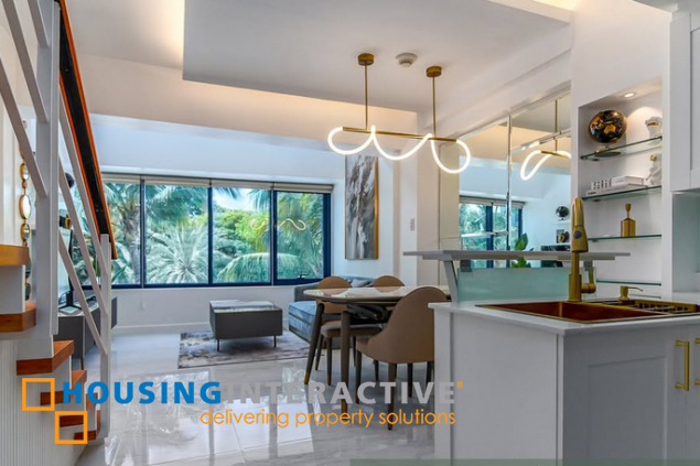 fully furnished 2br unit with parking for lease in one rockwell