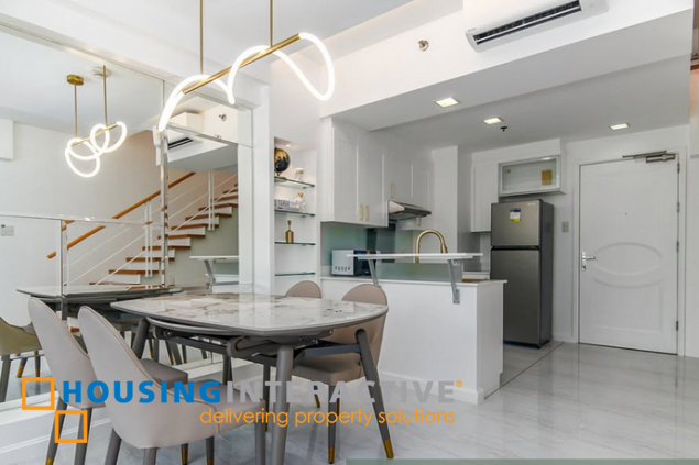 fully furnished 2br unit with parking for lease in one rockwell