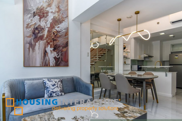 fully furnished 2br unit with parking for lease in one rockwell