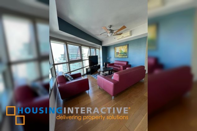 fully furnished 3br unit with balcony and parking for sale in the residences at greenbelt