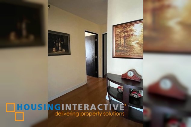 fully furnished 3br unit with balcony and parking for sale in the residences at greenbelt