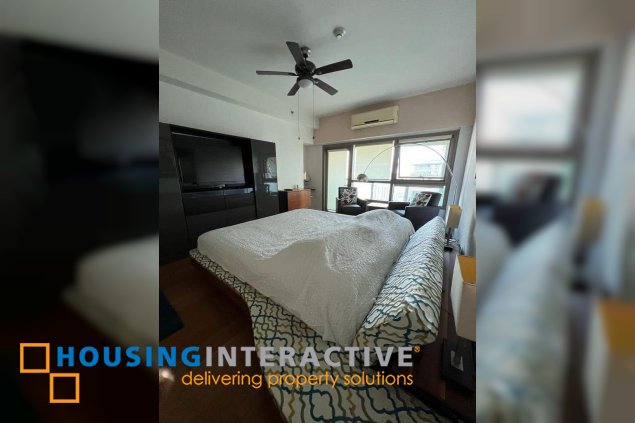 fully furnished 3br unit with balcony and parking for sale in the residences at greenbelt