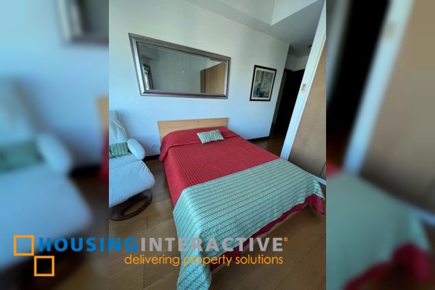 fully furnished 3br unit with balcony and parking for sale in the residences at greenbelt