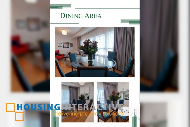 fully furnished 2br unit with parking for lease in the residences at greenbelt