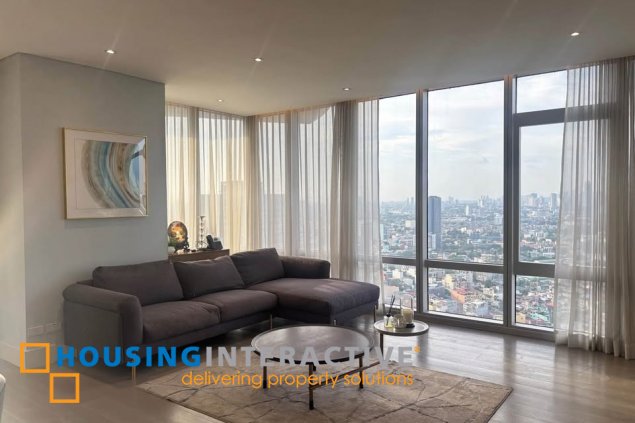 fully furnished 3br unit with parking for lease in proscenium at rockwell