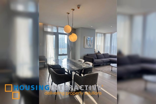 fully furnished 3br unit with parking for lease in proscenium at rockwell