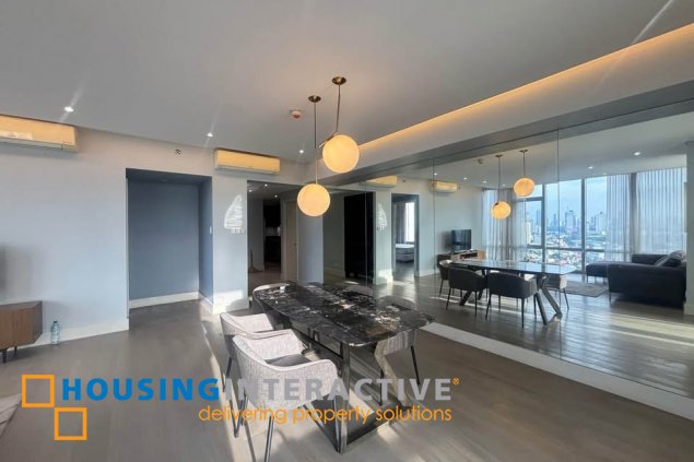fully furnished 3br unit with parking for lease in proscenium at rockwell