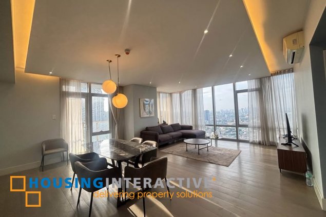 fully furnished 3br unit with parking for lease in proscenium at rockwell