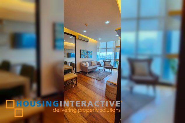 fully furnished 2br unit with parking for lease in sapphire residences