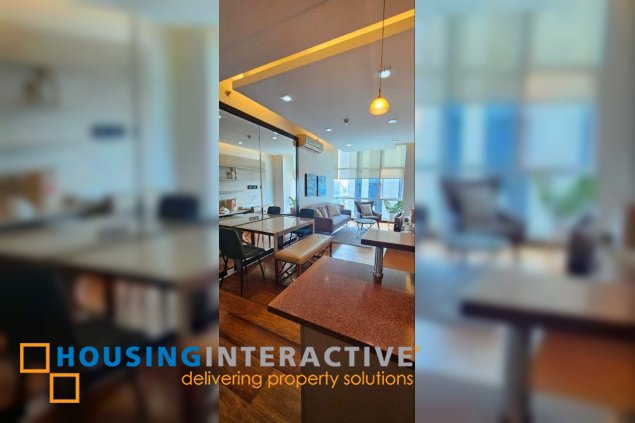 fully furnished 2br unit with parking for lease in sapphire residences