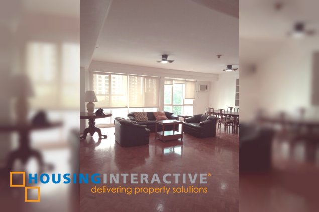 furnished 3br unit with balcony and parking for lease in regency at salcedo