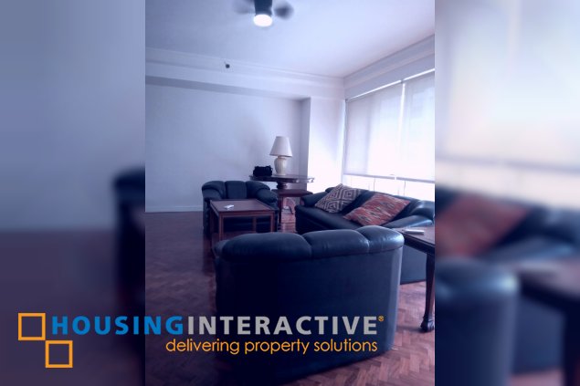 furnished 3br unit with balcony and parking for lease in regency at salcedo