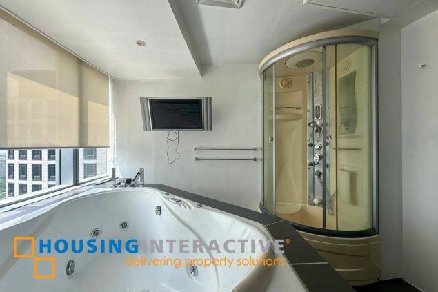 fully furnished penthouse unit with balcony and parking for lease in regent parkway