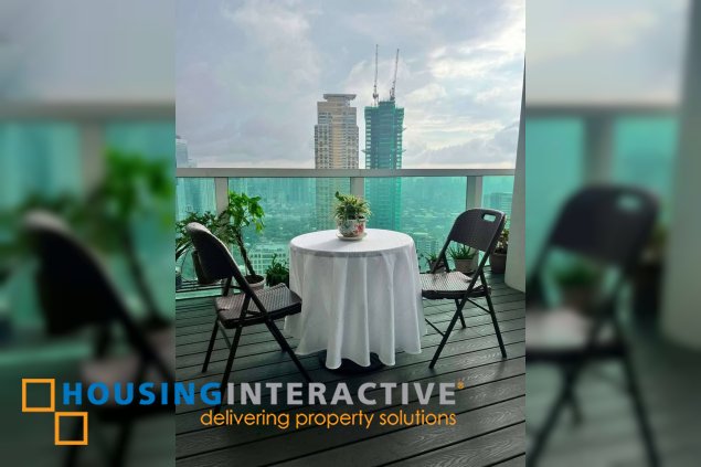 semi-furnished 3br unit with balcony and parking for sale in park terraces